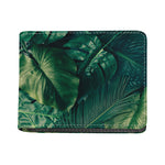 Tropical Green Leaves Print Bifold Wallet