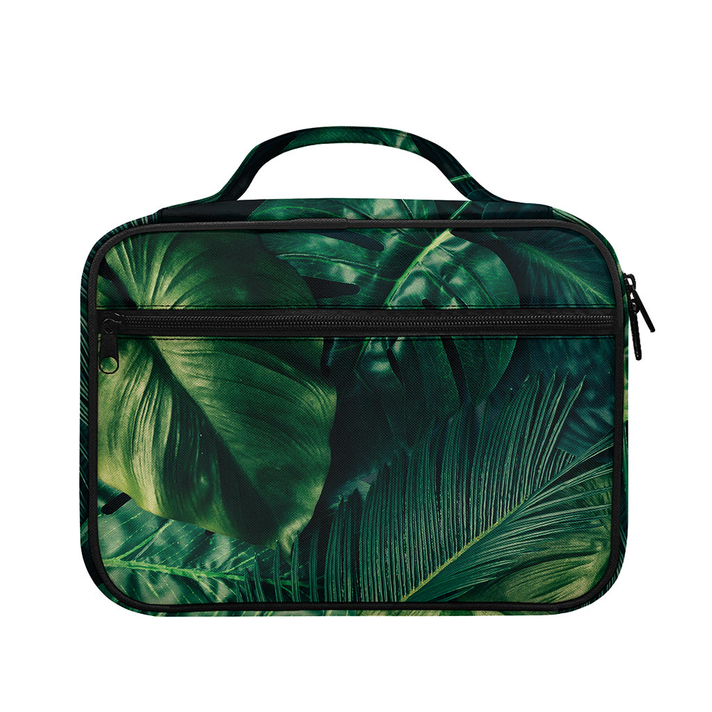 Tropical Green Leaves Print Briefcase Bible Bag
