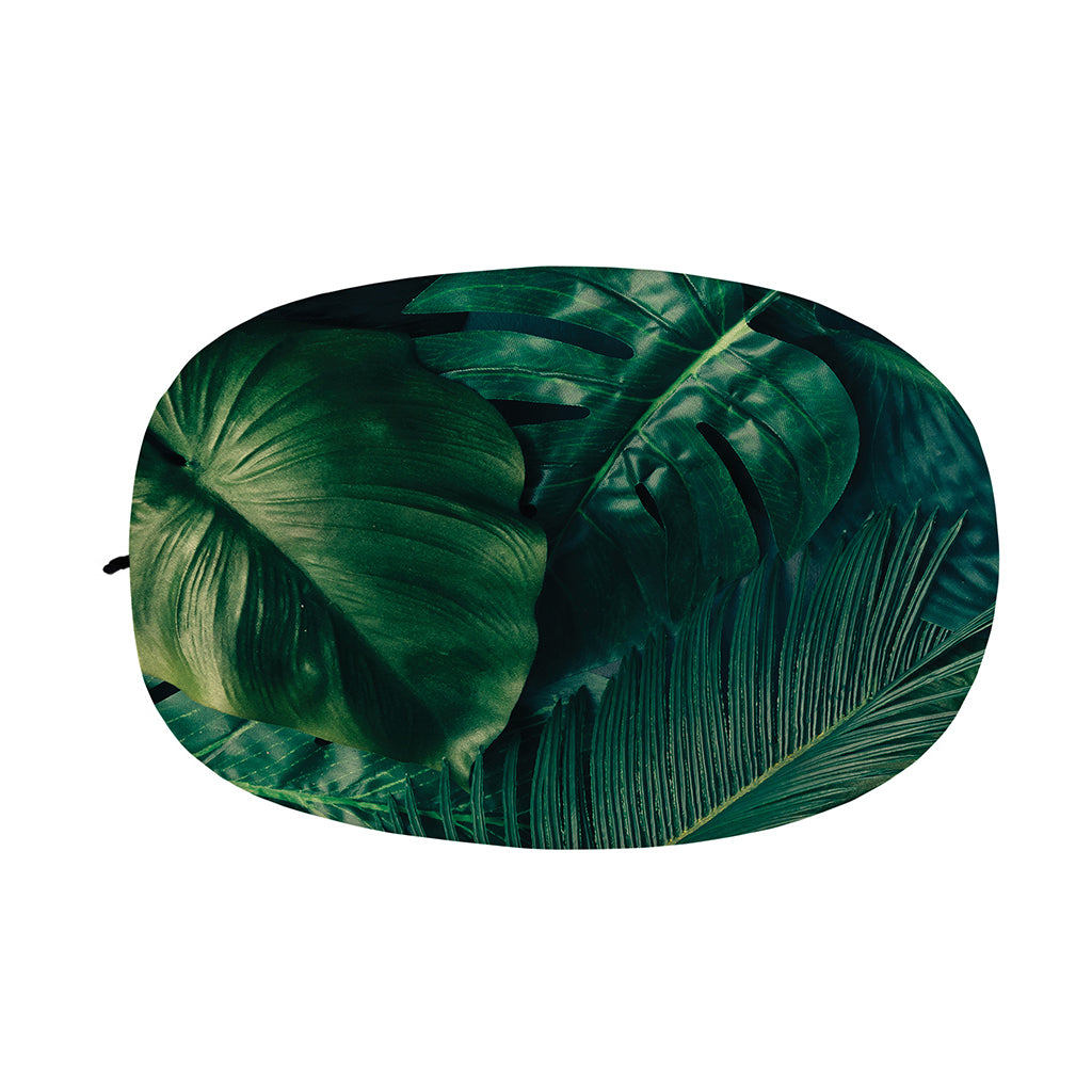 Tropical Green Leaves Print Car Side Mirror Covers