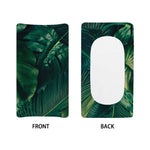 Tropical Green Leaves Print Changing Pad Cover