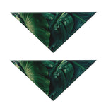 Tropical Green Leaves Print Dog Bandana