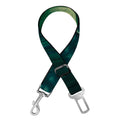 Tropical Green Leaves Print Dog Seat Belt