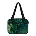 Tropical Green Leaves Print Double Strap Bible Bag