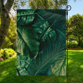 Tropical Green Leaves Print Garden Flag
