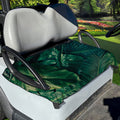Tropical Green Leaves Print Golf Cart Seat Cover