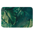 Tropical Green Leaves Print Indoor Door Mat