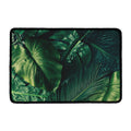 Tropical Green Leaves Print Kitchen Mat