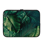 Tropical Green Leaves Print Laptop Sleeve
