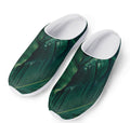 Tropical Green Leaves Print Mesh Casual Shoes