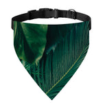 Tropical Green Leaves Print Over The Collar Dog Bandana