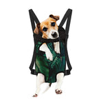 Tropical Green Leaves Print Pet Carrier Backpack