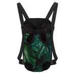 Tropical Green Leaves Print Pet Carrier Backpack