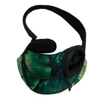 Tropical Green Leaves Print Pet Sling Carrier