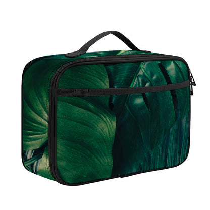 Tropical Green Leaves Print Portable Lunch Bag