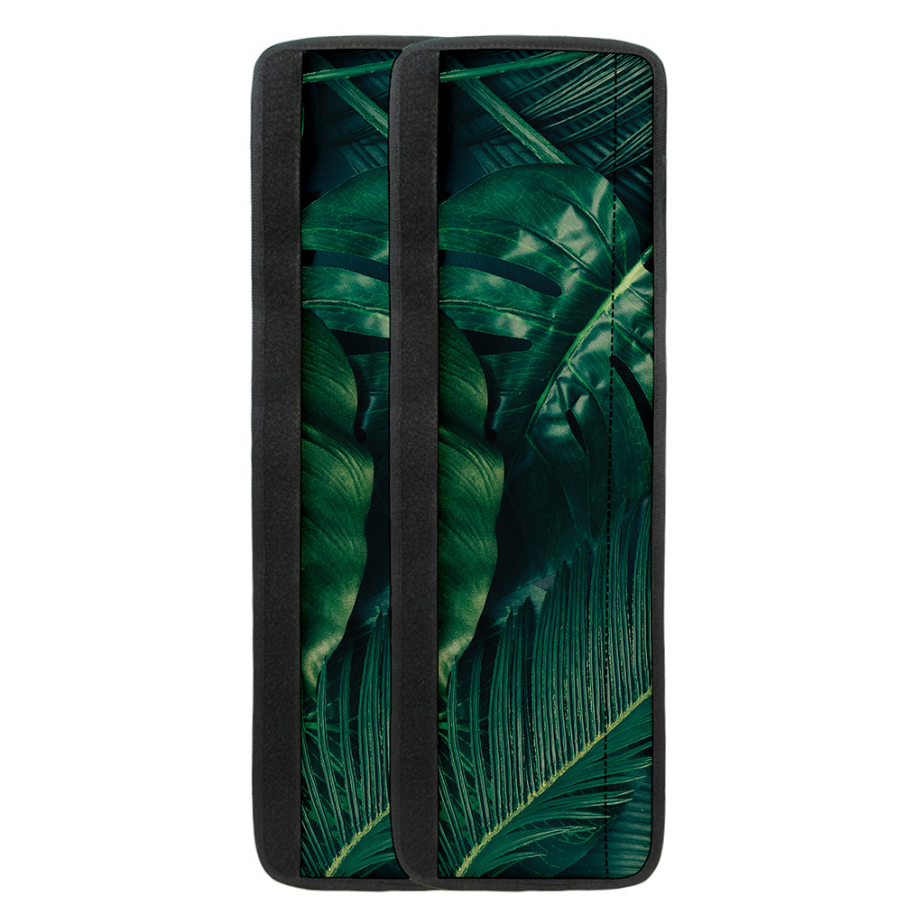 Tropical Green Leaves Print Refrigerator Handle Covers