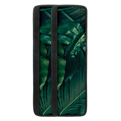 Tropical Green Leaves Print Refrigerator Handle Covers