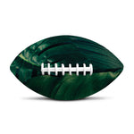 Tropical Green Leaves Print Rugby Ball