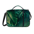 Tropical Green Leaves Print Shoulder Strap Bible Bag