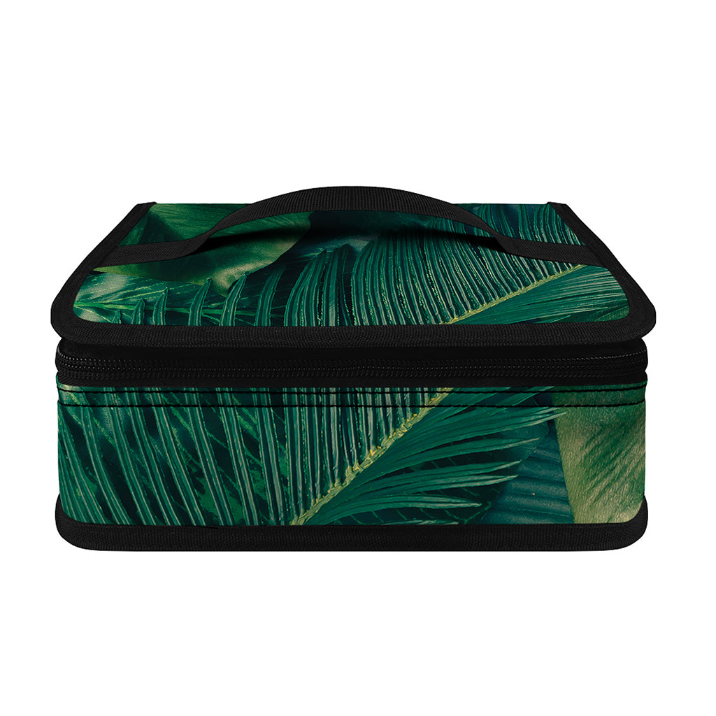 Tropical Green Leaves Print Small Lunch Bag