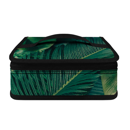 Tropical Green Leaves Print Small Lunch Bag