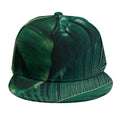 Tropical Green Leaves Print Snapback Cap