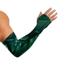 Tropical Green Leaves Print Sun Protection Arm Sleeves