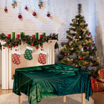 Tropical Green Leaves Print Tablecloth