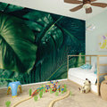 Tropical Green Leaves Print Wall Sticker