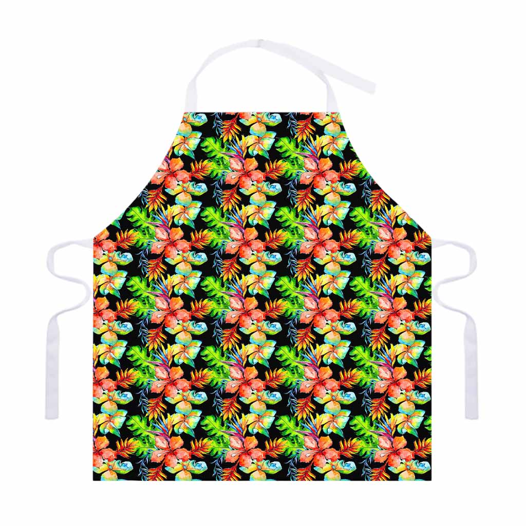 Tropical Hawaii Flowers Pattern Print Adjustable Apron