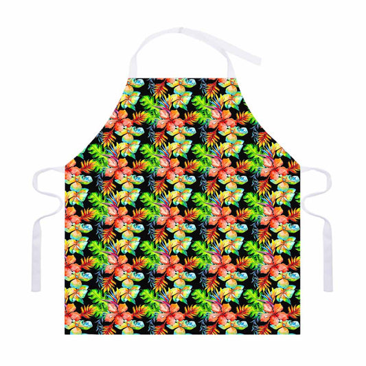 Tropical Hawaii Flowers Pattern Print Adjustable Apron