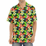 Tropical Hawaii Flowers Pattern Print Aloha Shirt