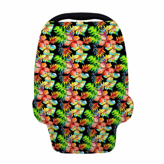 Tropical Hawaii Flowers Pattern Print Baby Seat Cover