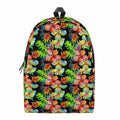 Tropical Hawaii Flowers Pattern Print School Backpack