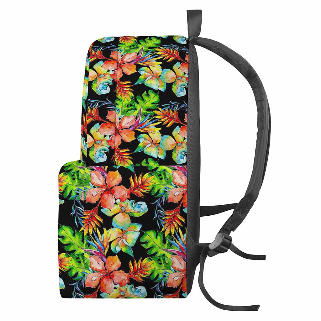 Tropical Hawaii Flowers Pattern Print Backpack