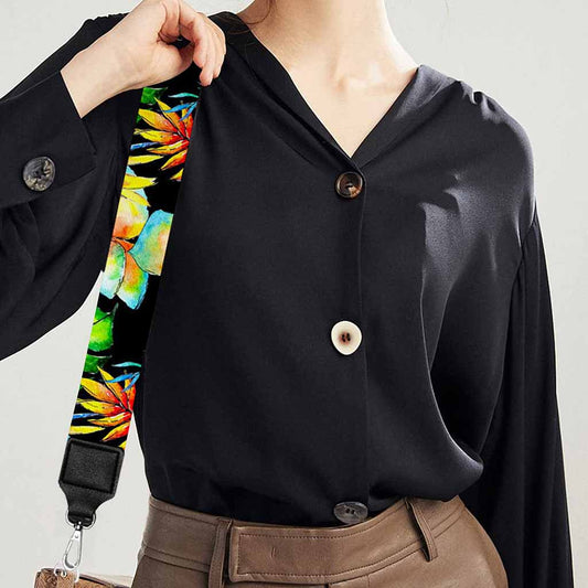 Tropical Hawaii Flowers Pattern Print Bag Strap