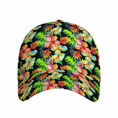 Tropical Hawaii Flowers Pattern Print Baseball Cap