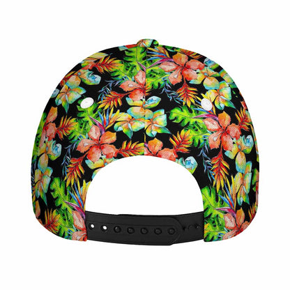 Tropical Hawaii Flowers Pattern Print Baseball Cap