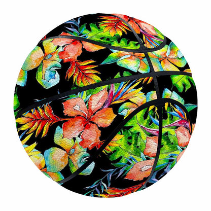 Tropical Hawaii Flowers Pattern Print Basketball