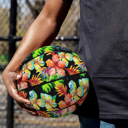 Tropical Hawaii Flowers Pattern Print Basketball