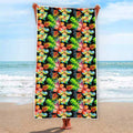 Tropical Hawaii Flowers Pattern Print Beach Towel
