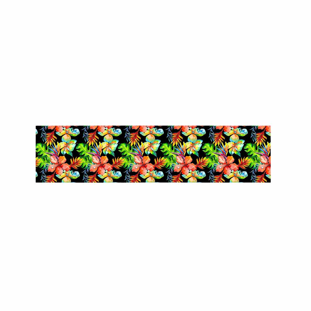 Tropical Hawaii Flowers Pattern Print Bed Runner