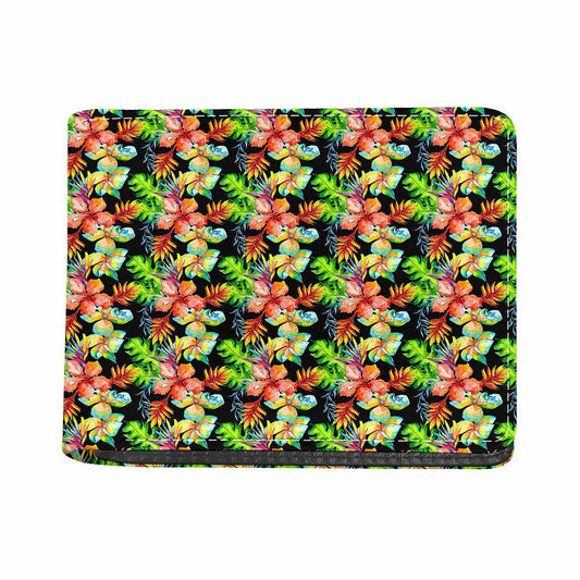 Tropical Hawaii Flowers Pattern Print Bifold Wallet