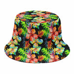 Tropical Hawaii Flowers Pattern Print Bucket Hat