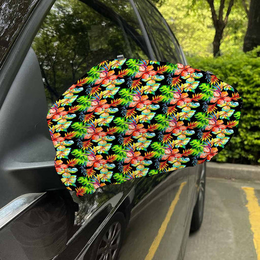 Tropical Hawaii Flowers Pattern Print Car Side Mirror Covers