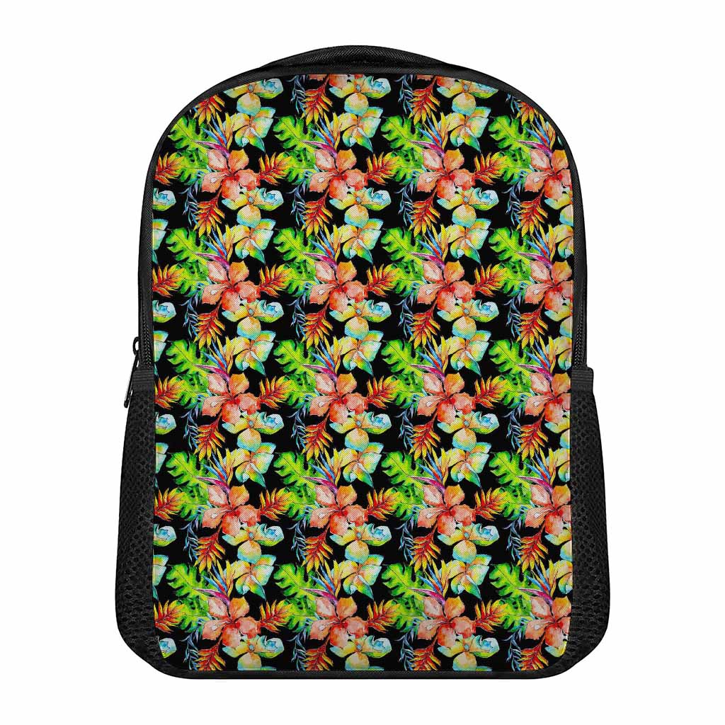 Tropical Hawaii Flowers Pattern Print Casual Backpack