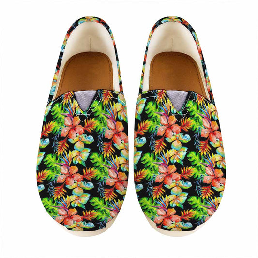 Tropical Hawaii Flowers Pattern Print Casual Shoes