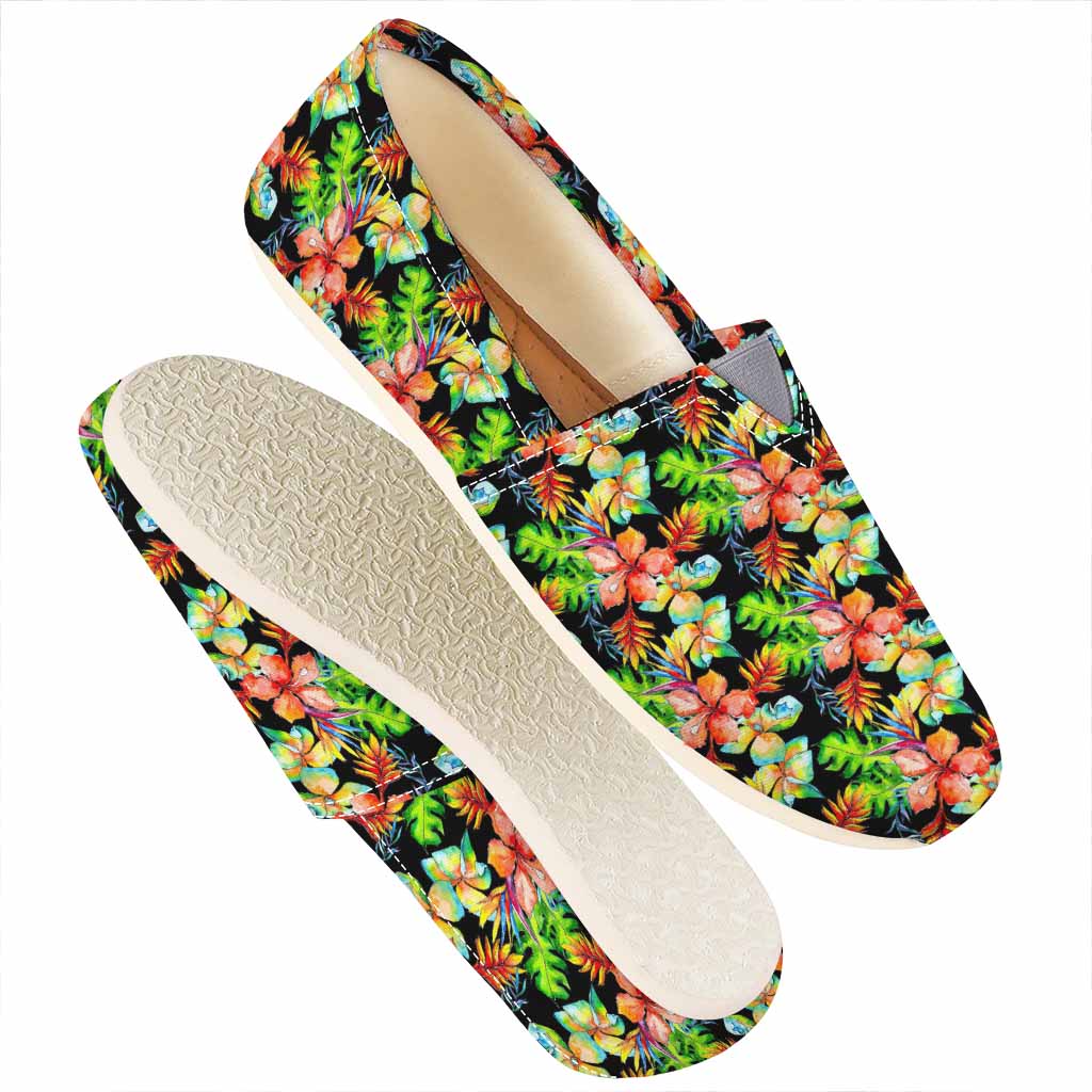 Tropical Hawaii Flowers Pattern Print Casual Shoes