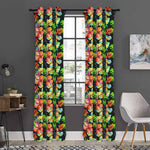 Tropical Hawaii Flowers Pattern Print Curtain