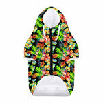 Tropical Hawaii Flowers Pattern Print Dog Zip Up Hoodie