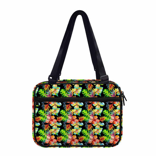 Tropical Hawaii Flowers Pattern Print Double Strap Bible Bag